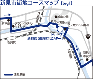 Leg.1 新見市街地コースマップ